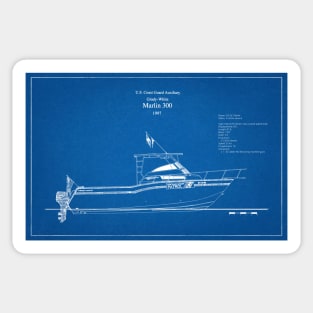 United States Coast Guard Auxiliary Marlin 300 - AD Sticker